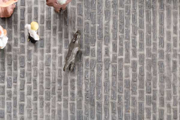 Faller 272311 - Self-Adhesive Road Surface Sheet Cobblestone (dark gray) - N Scale